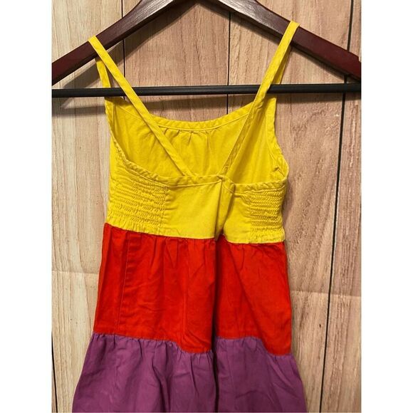 Hanna Andersson 6-7 girls Colorblock Twirl Maxi Dress summer tank sleeveless - Picture 3 of 6